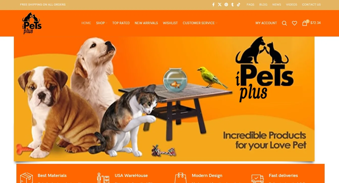 Image Store IpetPlus Ecommerce with 11 Years Old, with Traffic & $167.27 US Montlhy Income